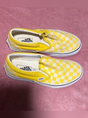Yellow checkered vans